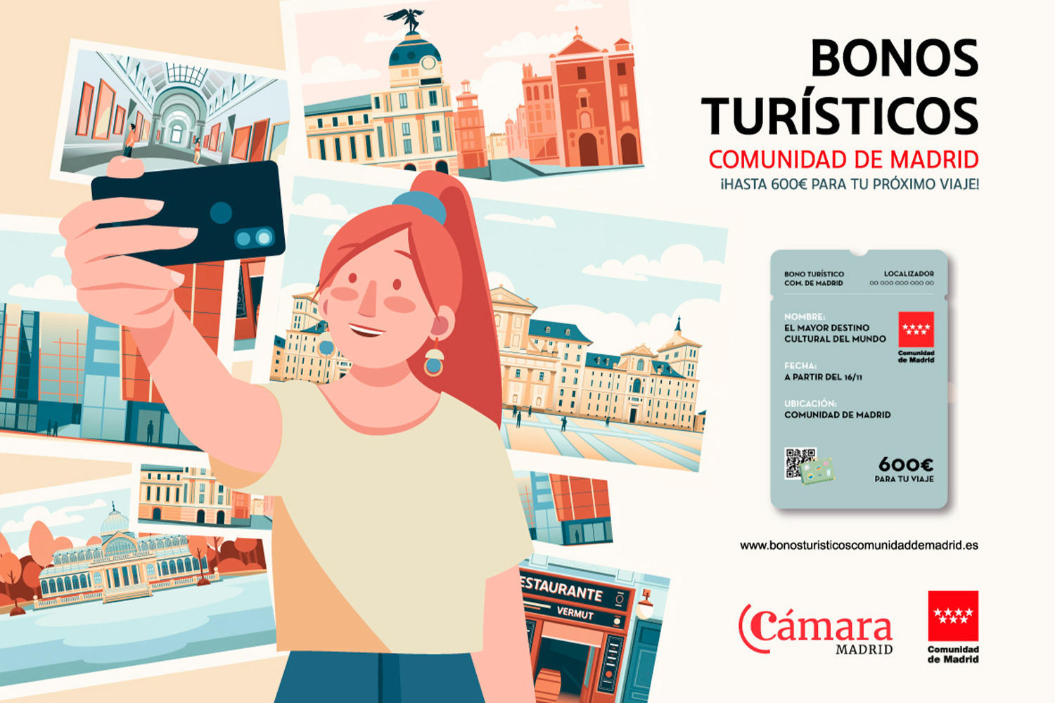 Madrid tourist vouchers poster