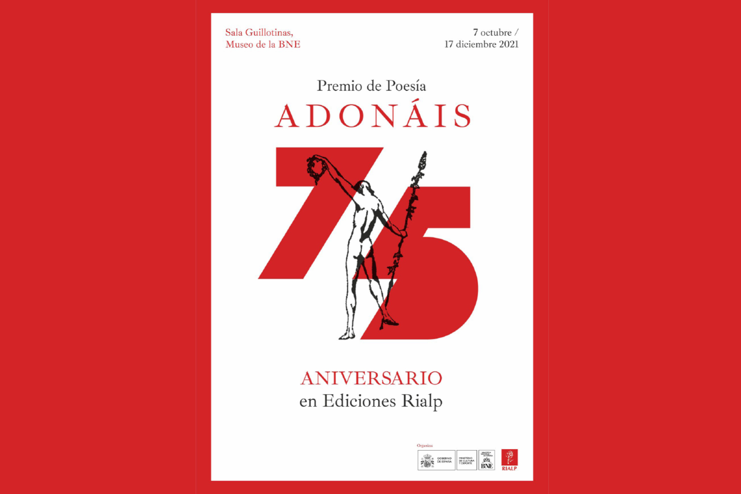Cartel del 75º Aniversario del Premio de Poesía Adonáis