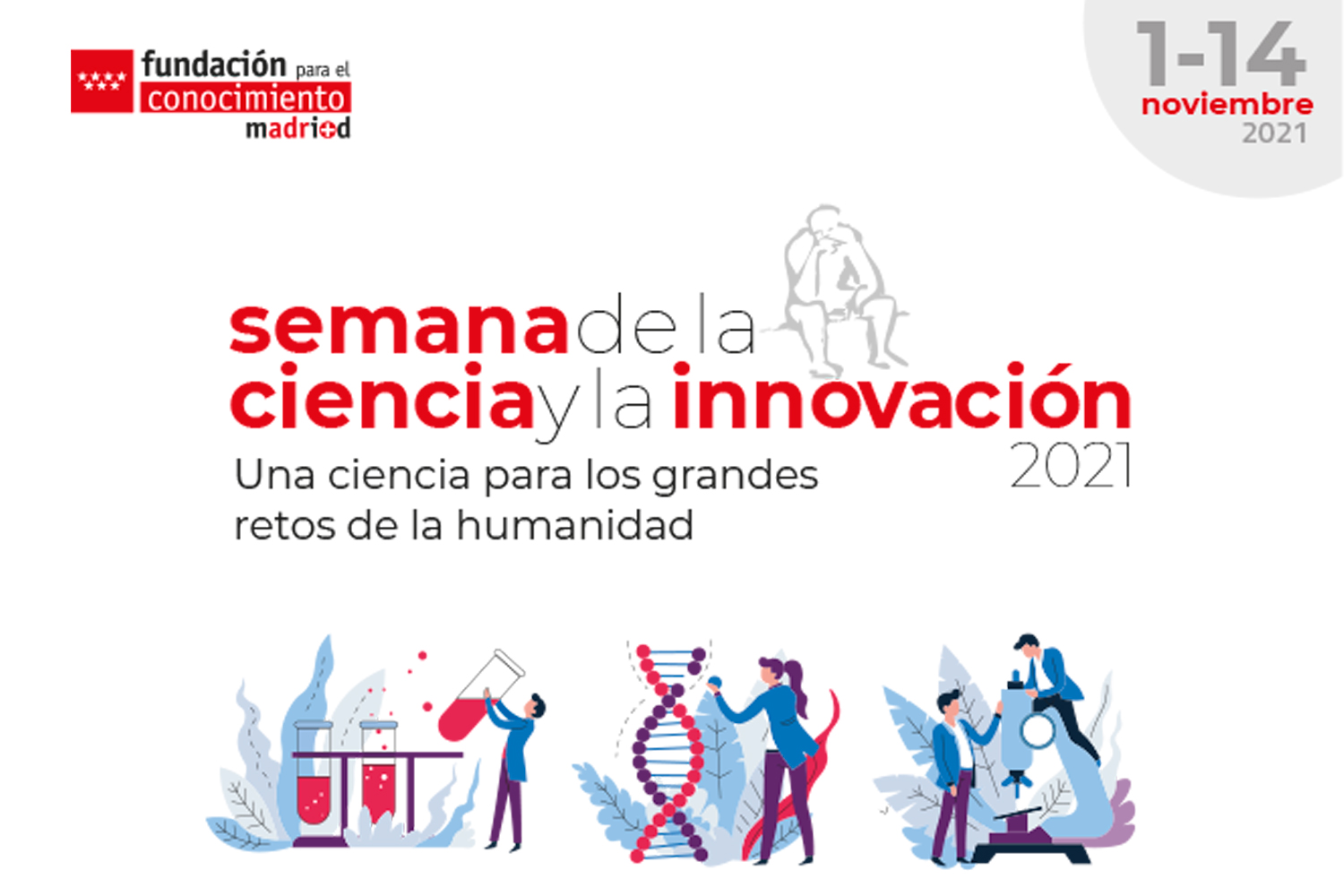 Cartel de la XXI Semana de la Ciencia y la Innovación de Madrid
