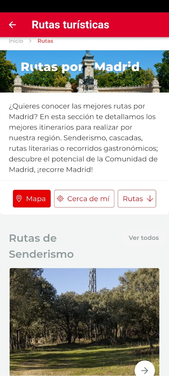 Rutas en la App Visit Madrid 1
