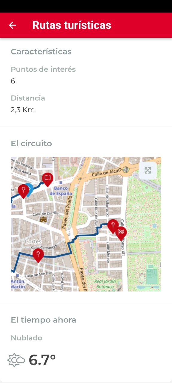 Rutas en la App Visit Madrid 2